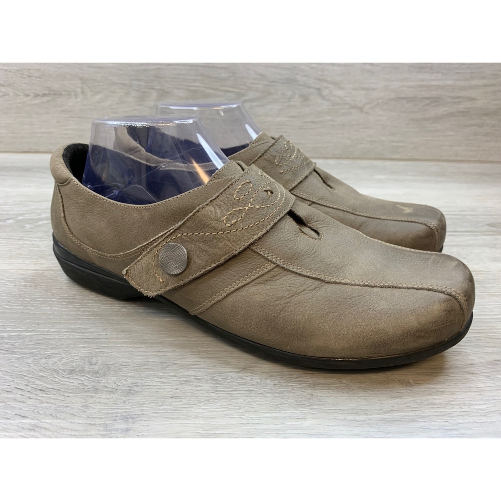 Abeo Women's Brown Leather Slip On Loafers Women's 11 N Casual Comfort Shoes